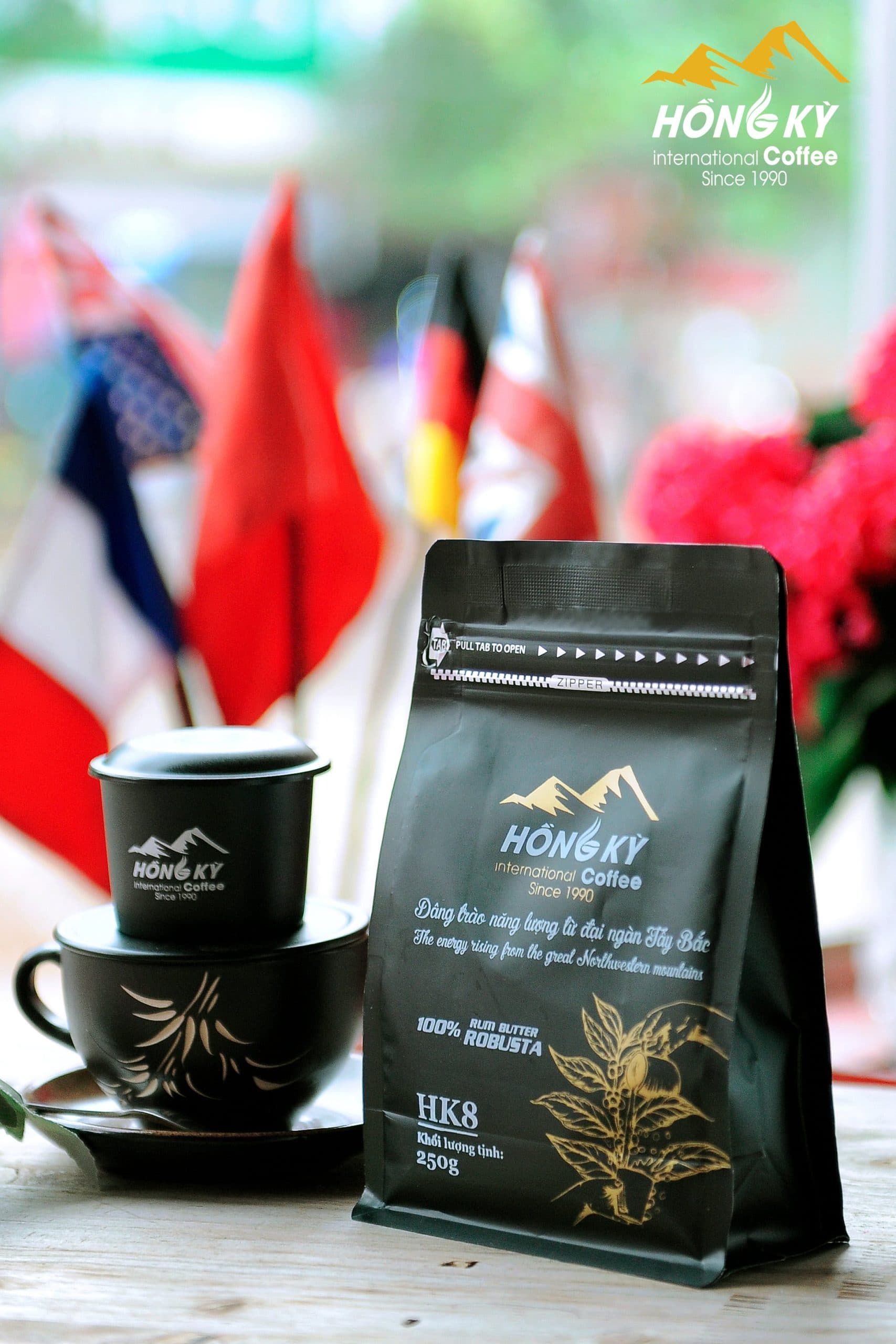 Cafe túi zip đen HK8 — 2