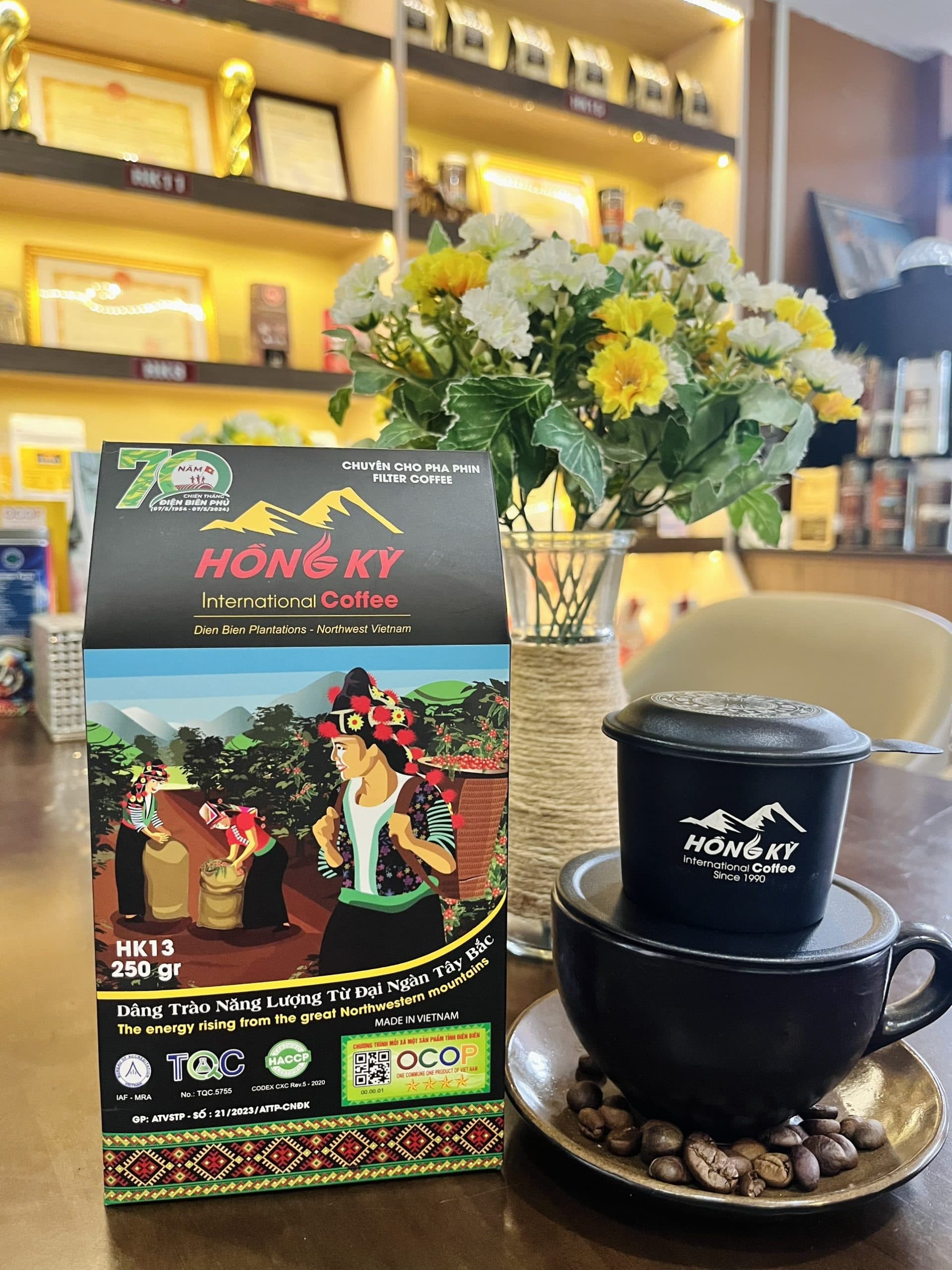 Cafe hộp giấy đen mờ HK13 — 12