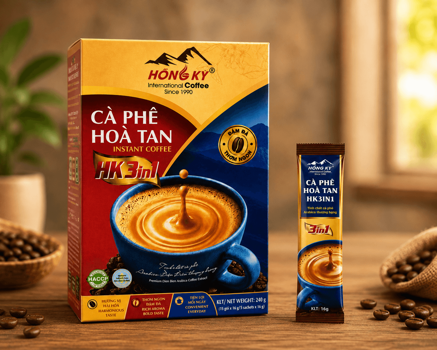 Hộp cafe hòa tan HK3in1 loại 240g — 1
